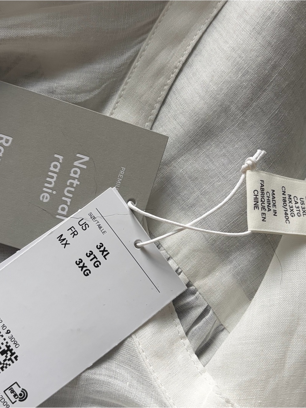 H&M White Sheer Button-Front Blouse With Voluminous Sleeves, NWT - Picture 6 of 8